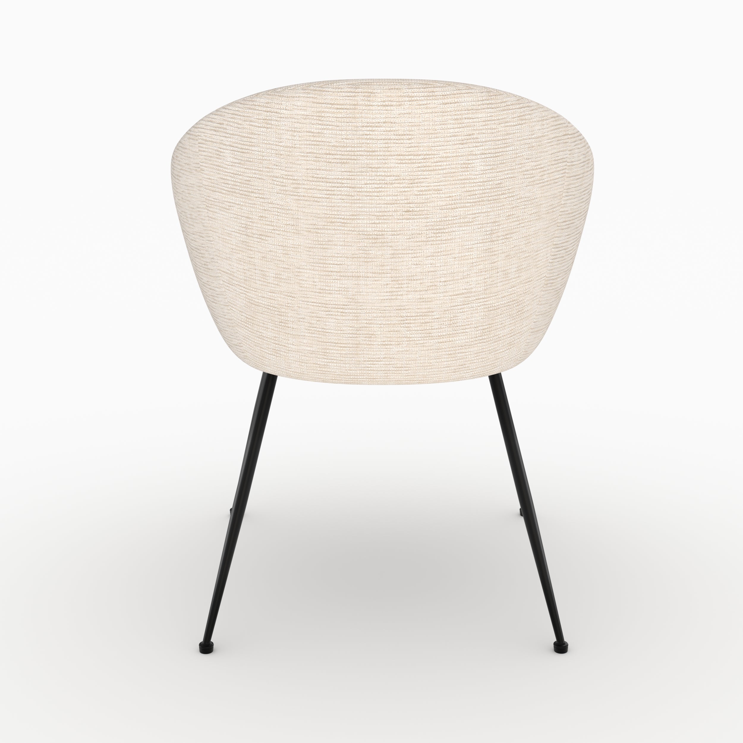 Fauteuil Socky en tissu blanc
