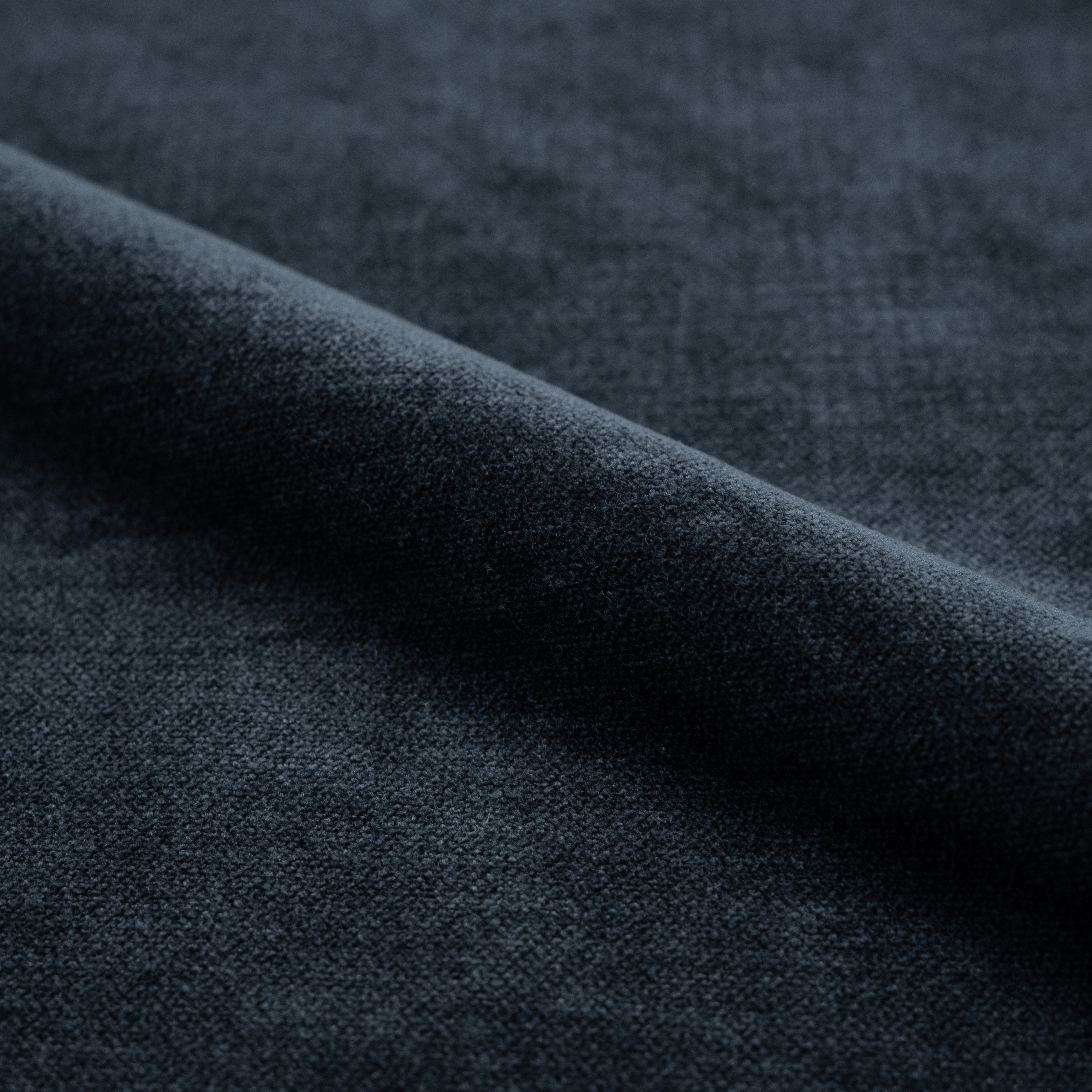 Fauteuil Ricci pivotant en tissu effet velours bleu nuit