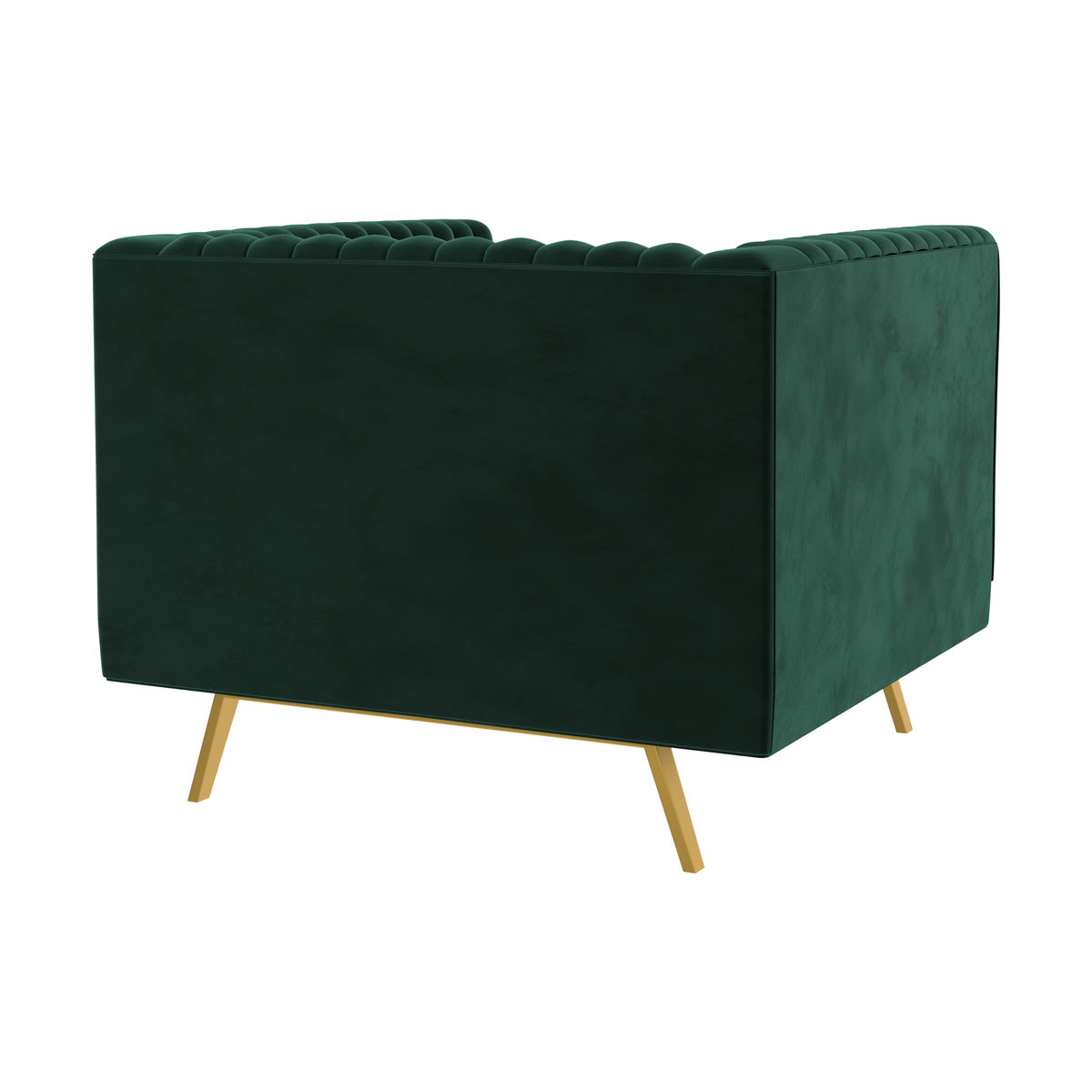 fauteuil en velours vert pieds dore gatsby