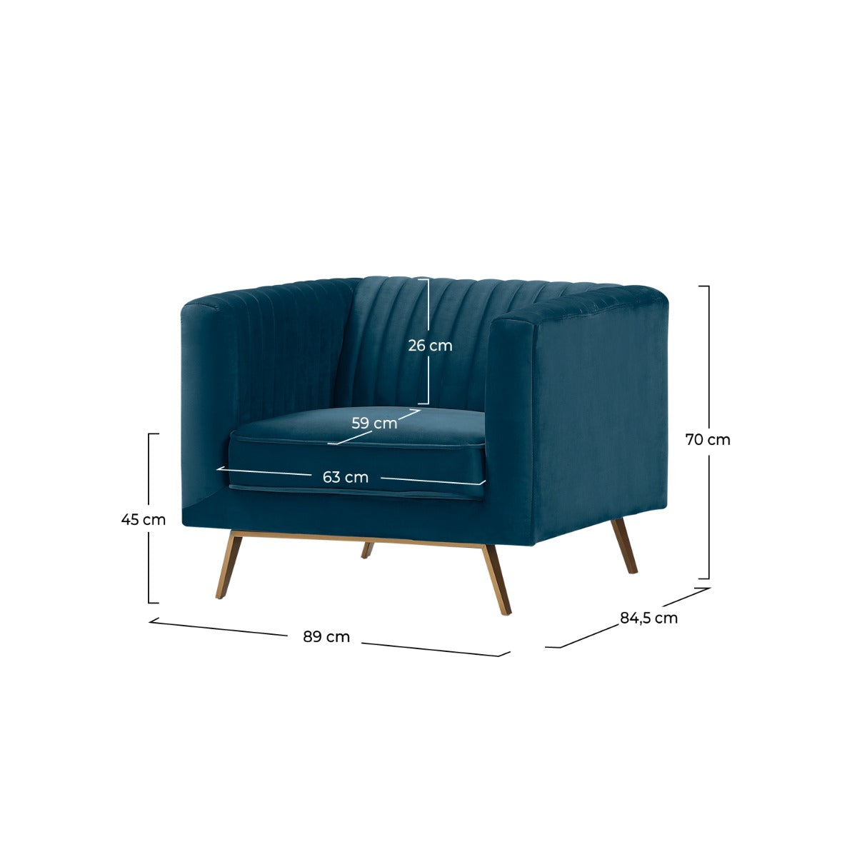 fauteuil gatsby en velours bleu pieds_dore