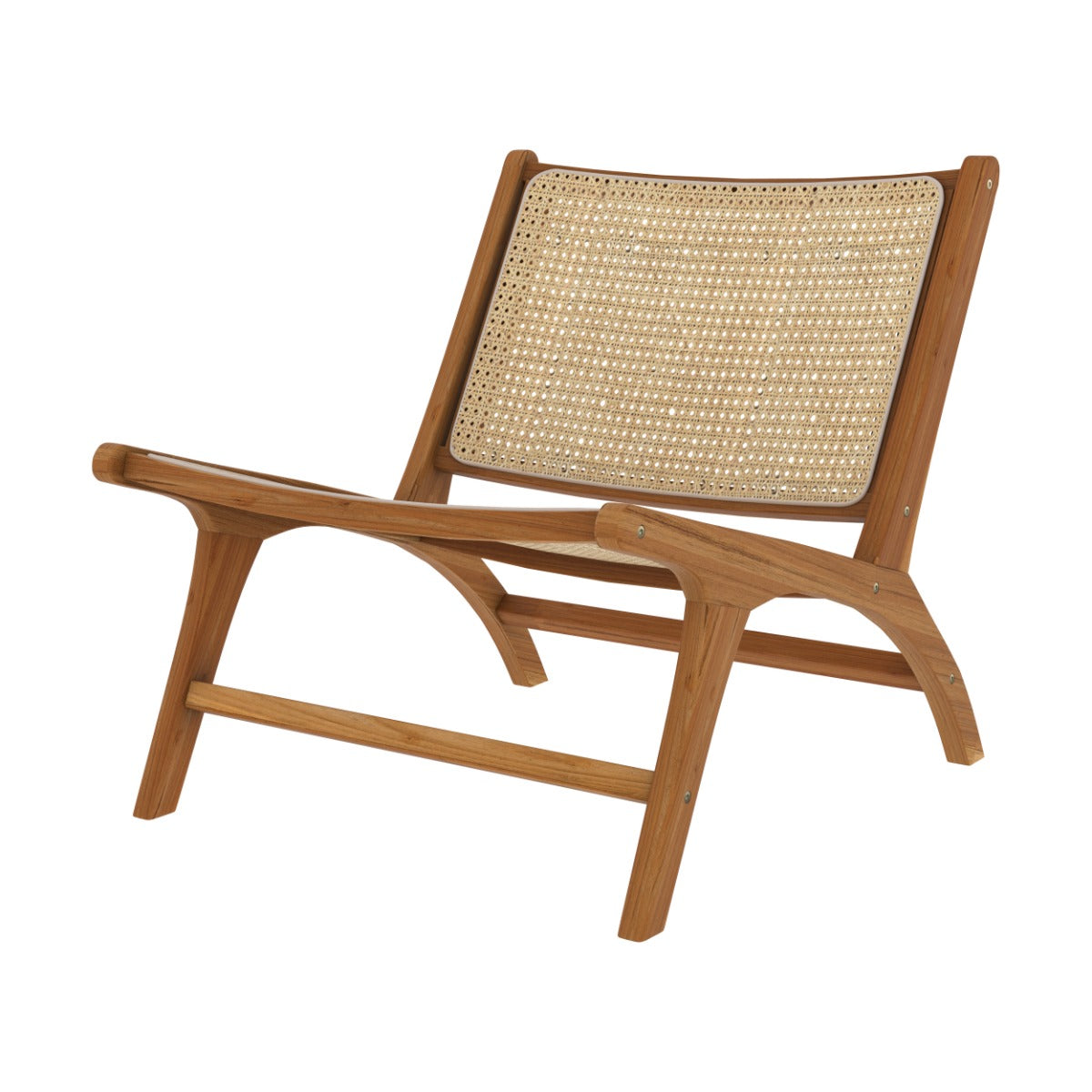 fauteuil kilka en teck et tressage cannage