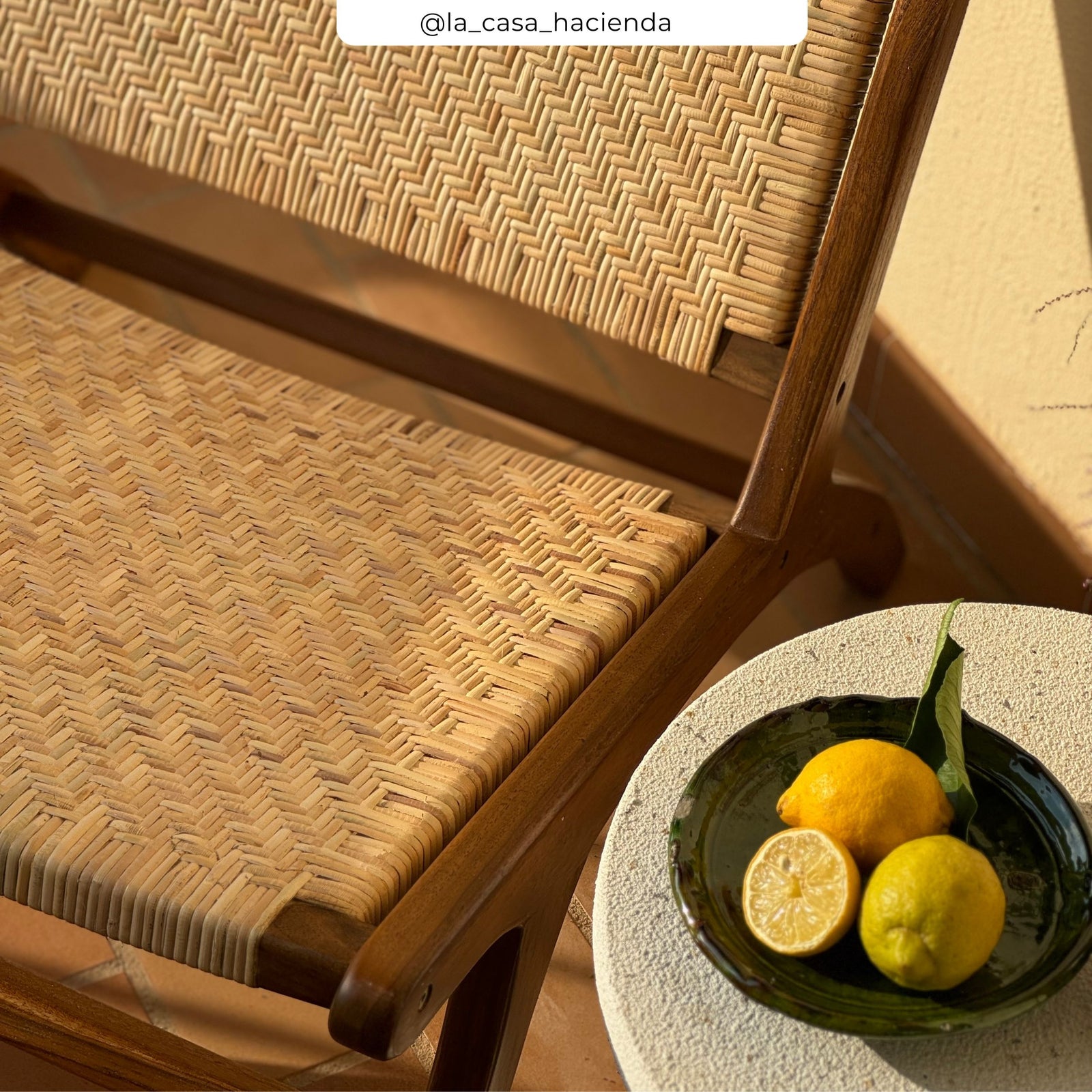 fauteuil kilka rotin bois chevron