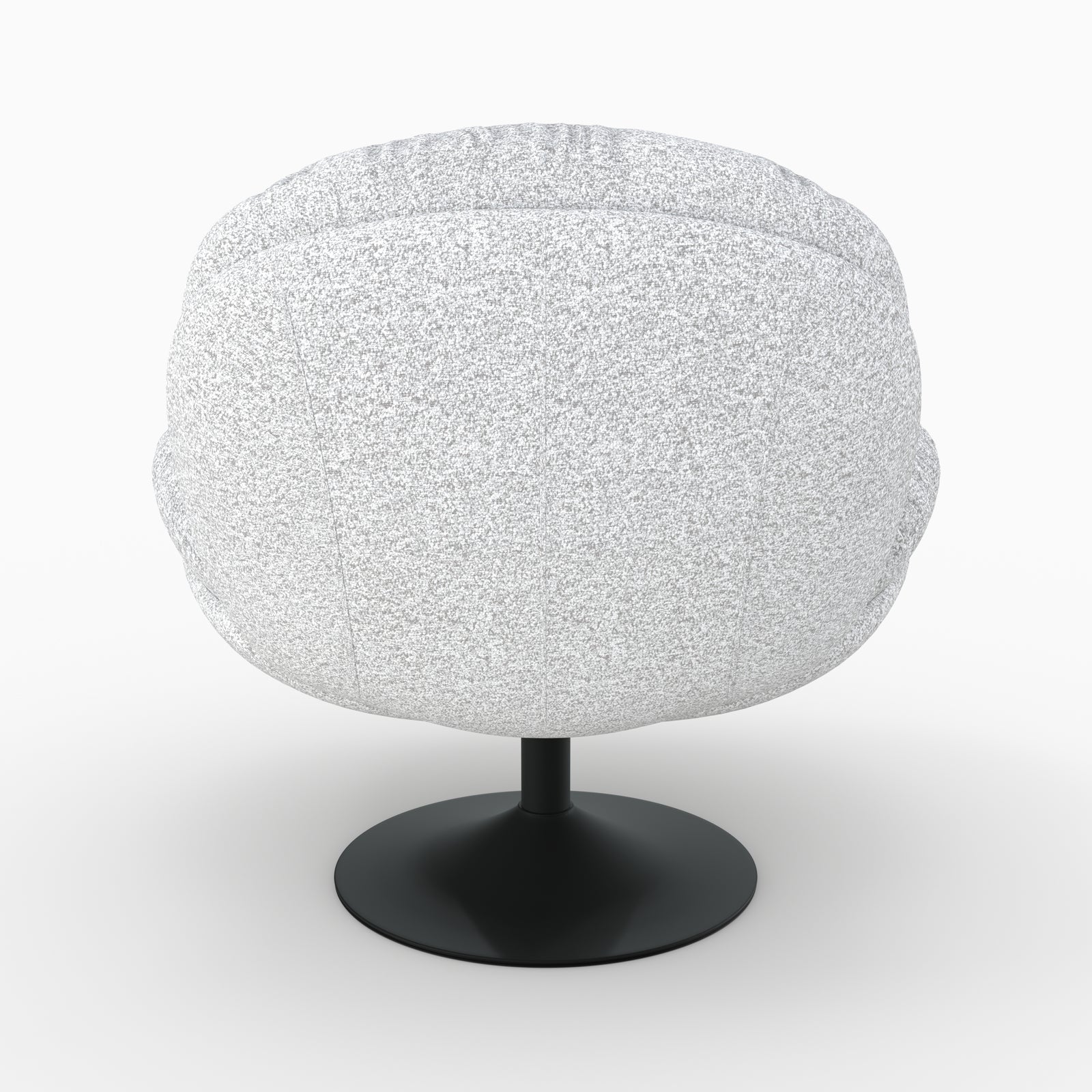 fauteuil pivotant en tissu bocule gris chine ricci