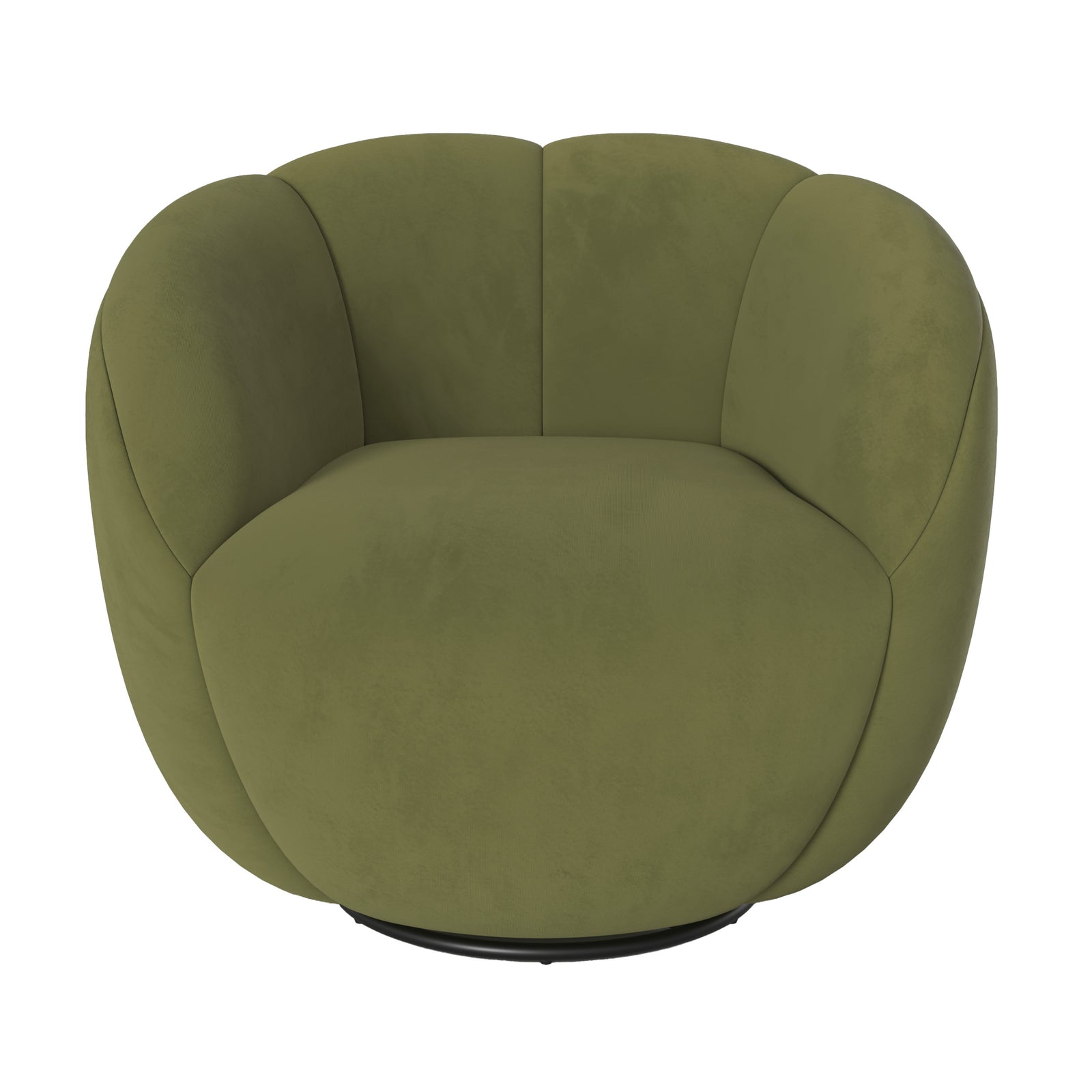 fauteuil pivotant velours vert yse rendez vous deco