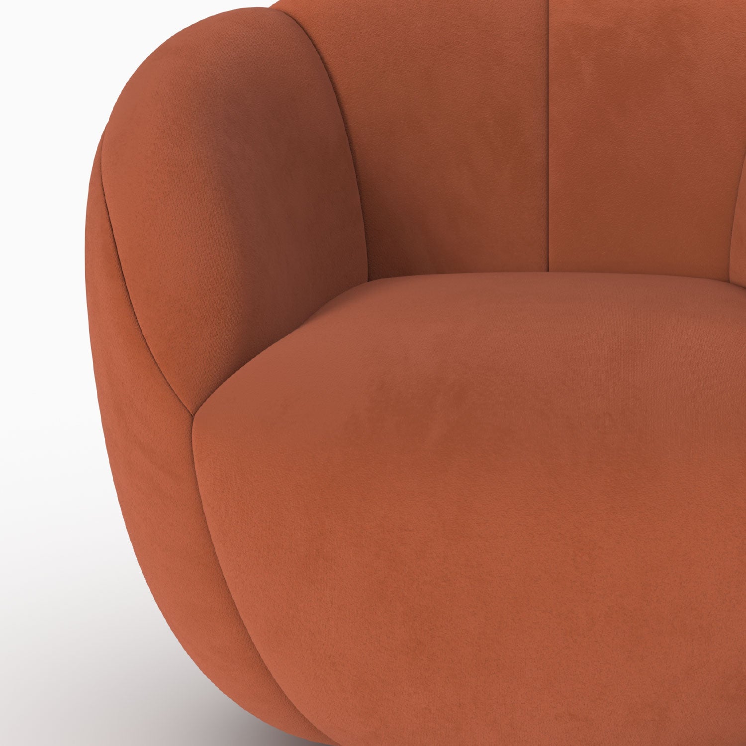 fauteuil rendez vous deco velours rouge fonce yse pivotant