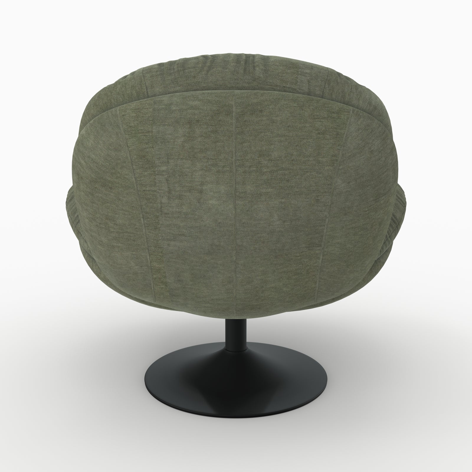 fauteuil ricci pivotant velours vert kaki