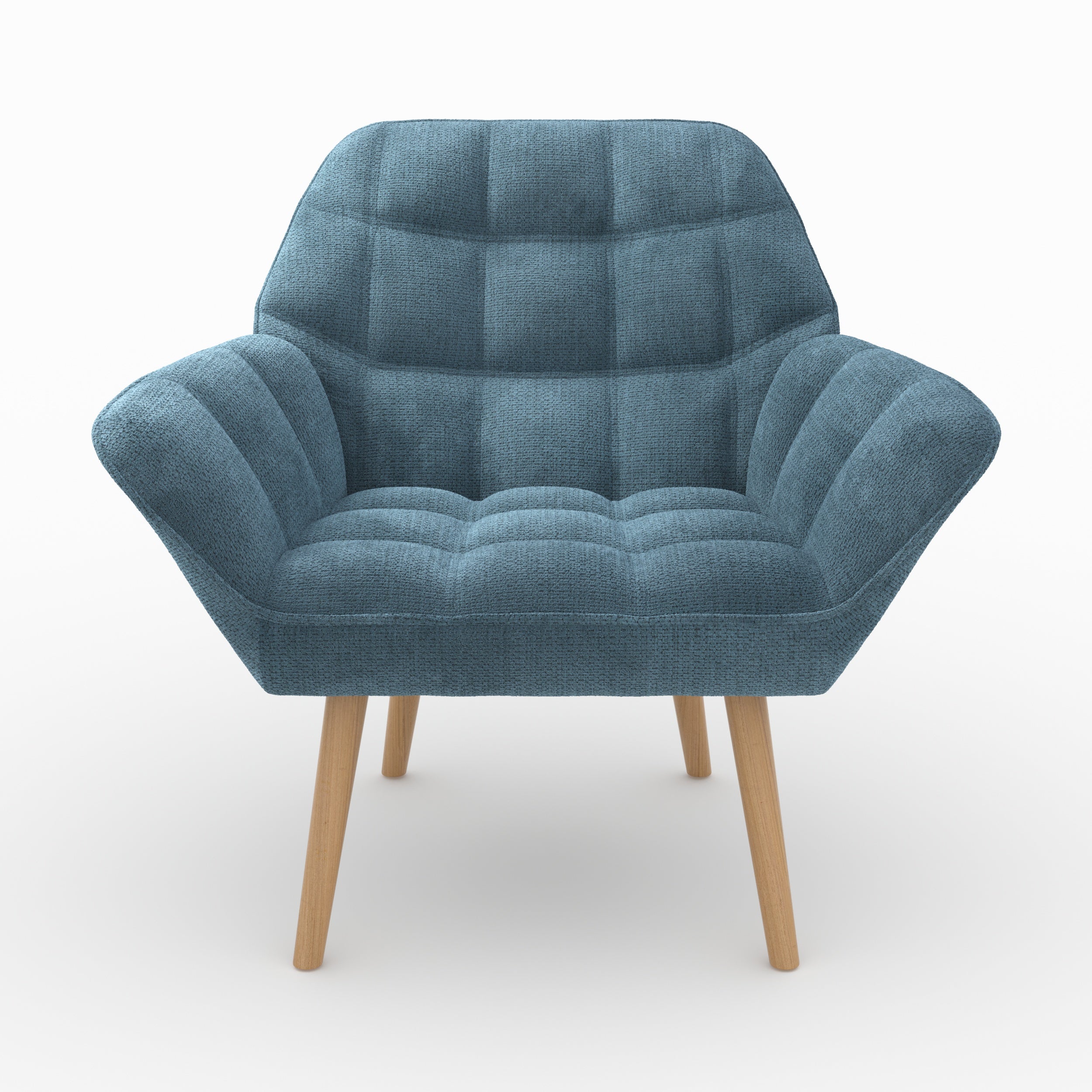 fauteuil simba en tissu bleu