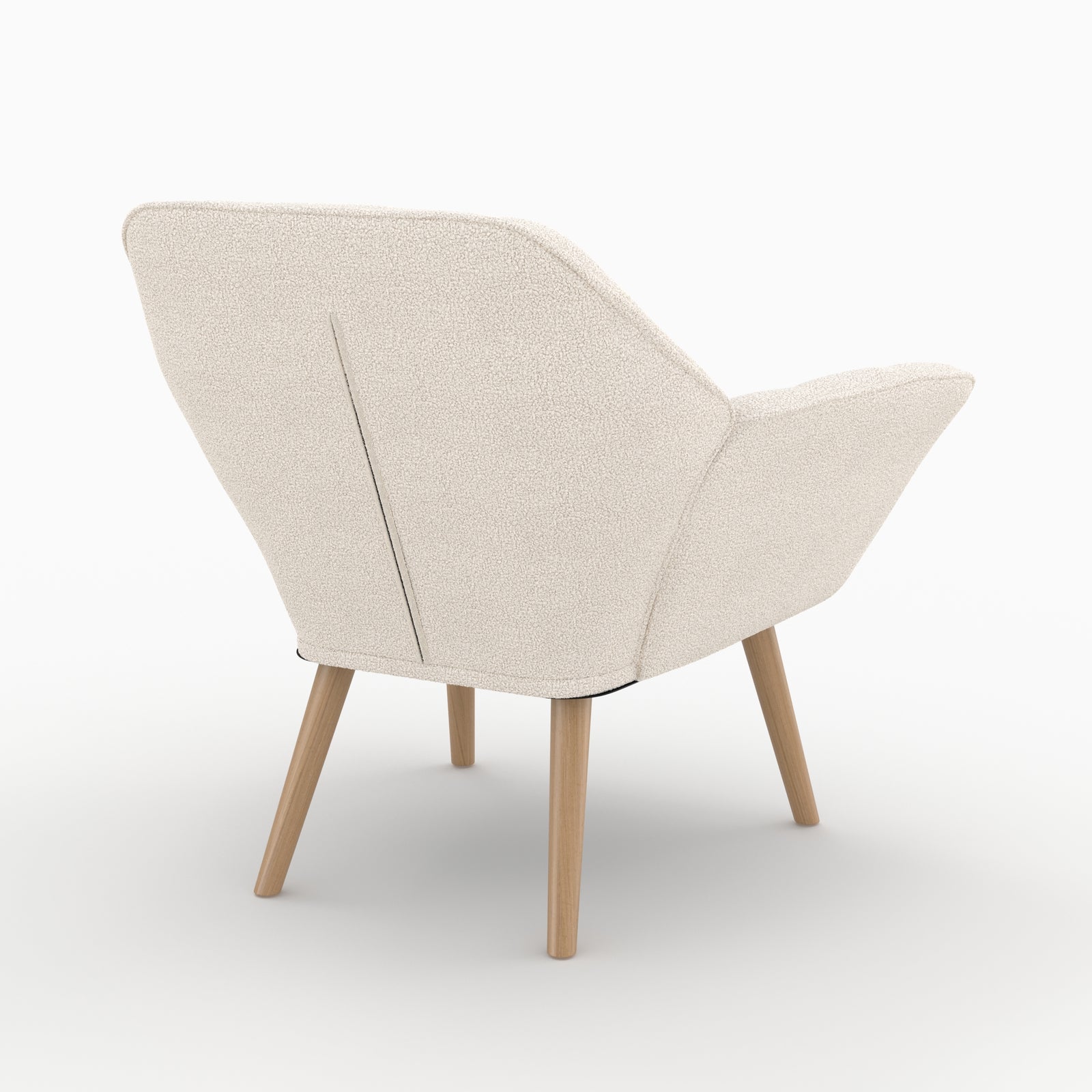 fauteuil simba en tissu boucle blanc rdv deco