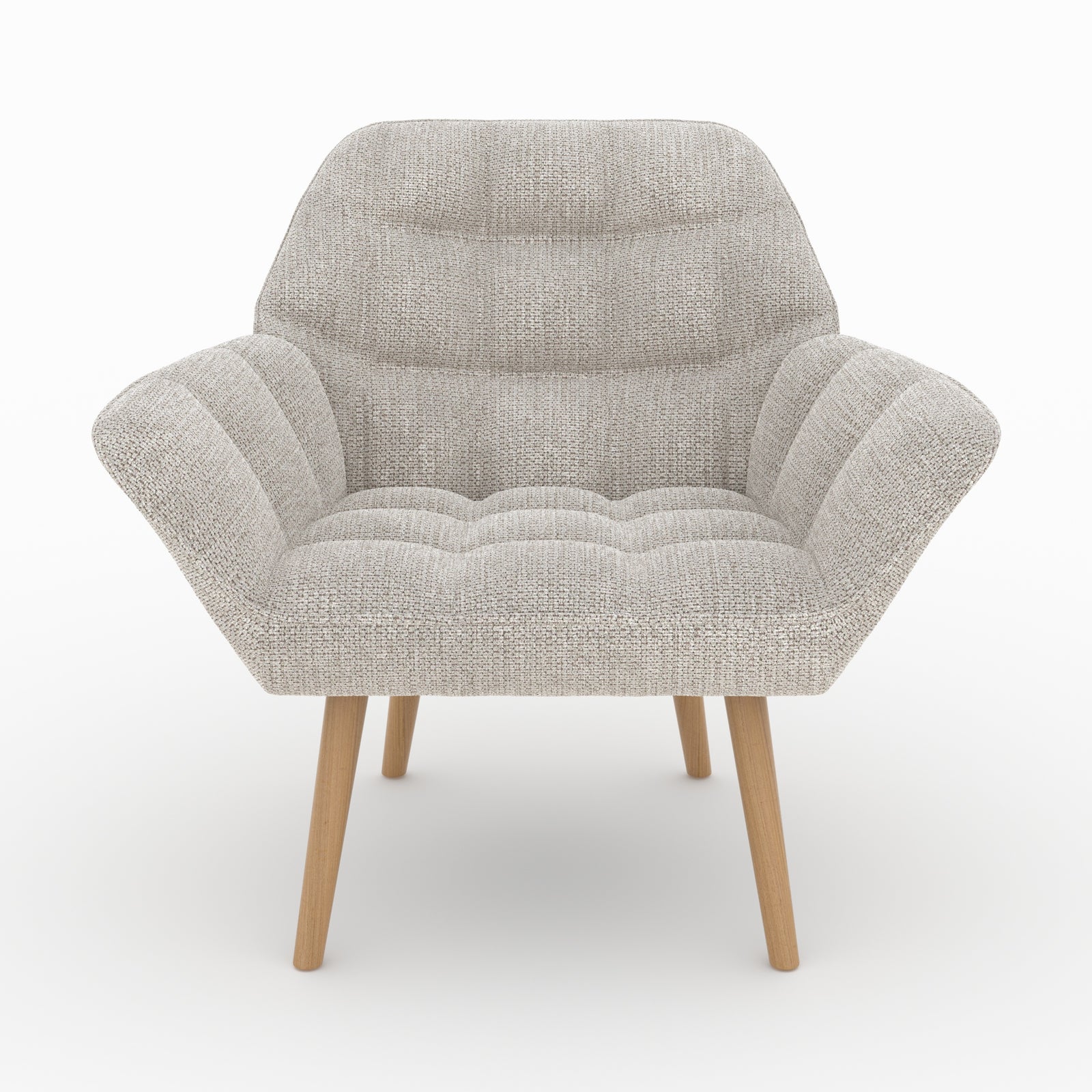 fauteuil simba en tissu gris clair