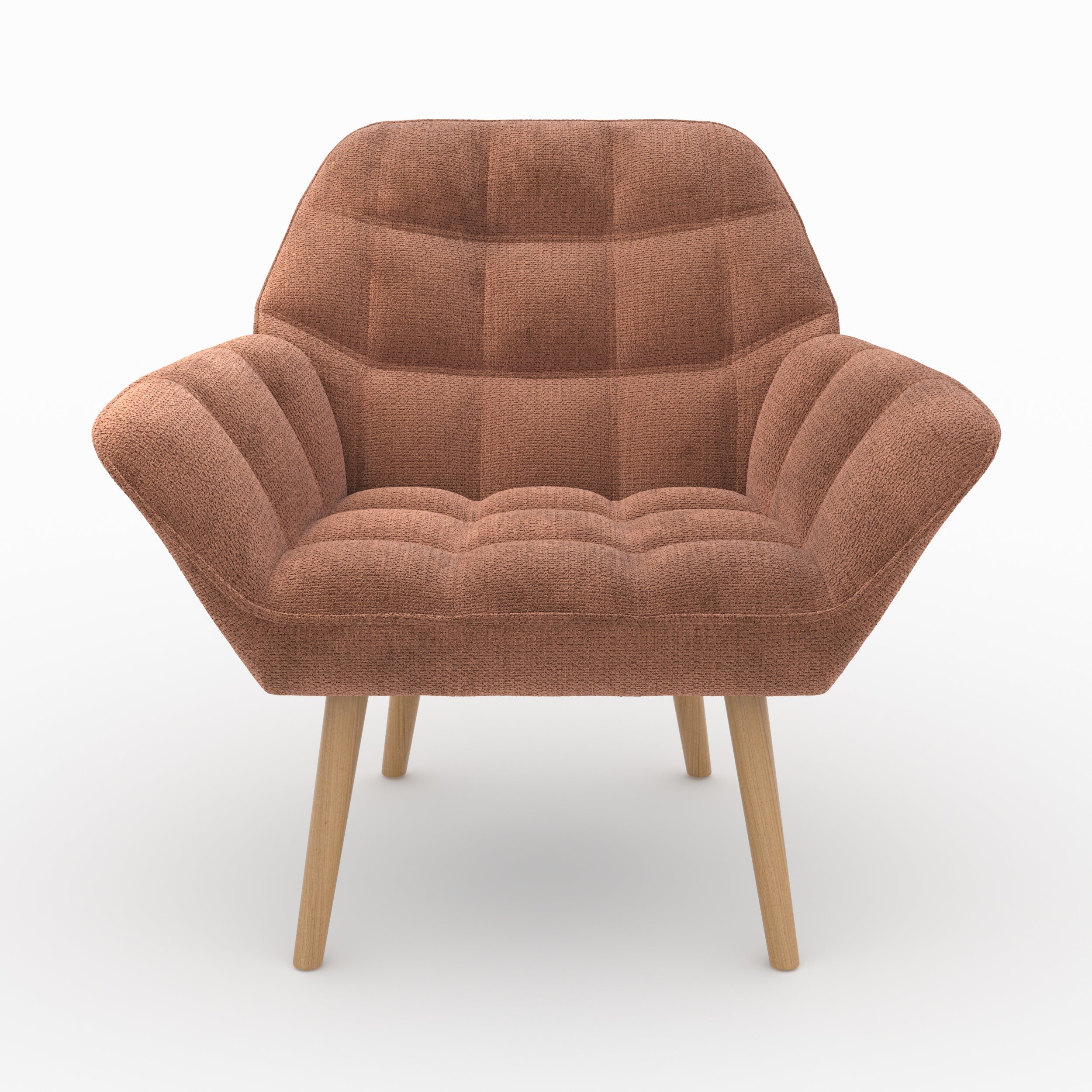 fauteuil simba en tissu rouge ancien
