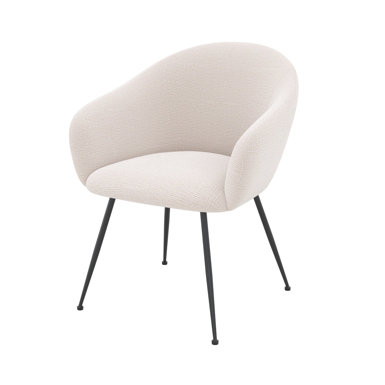 fauteuil socky en tissu blanc chine fond blanc