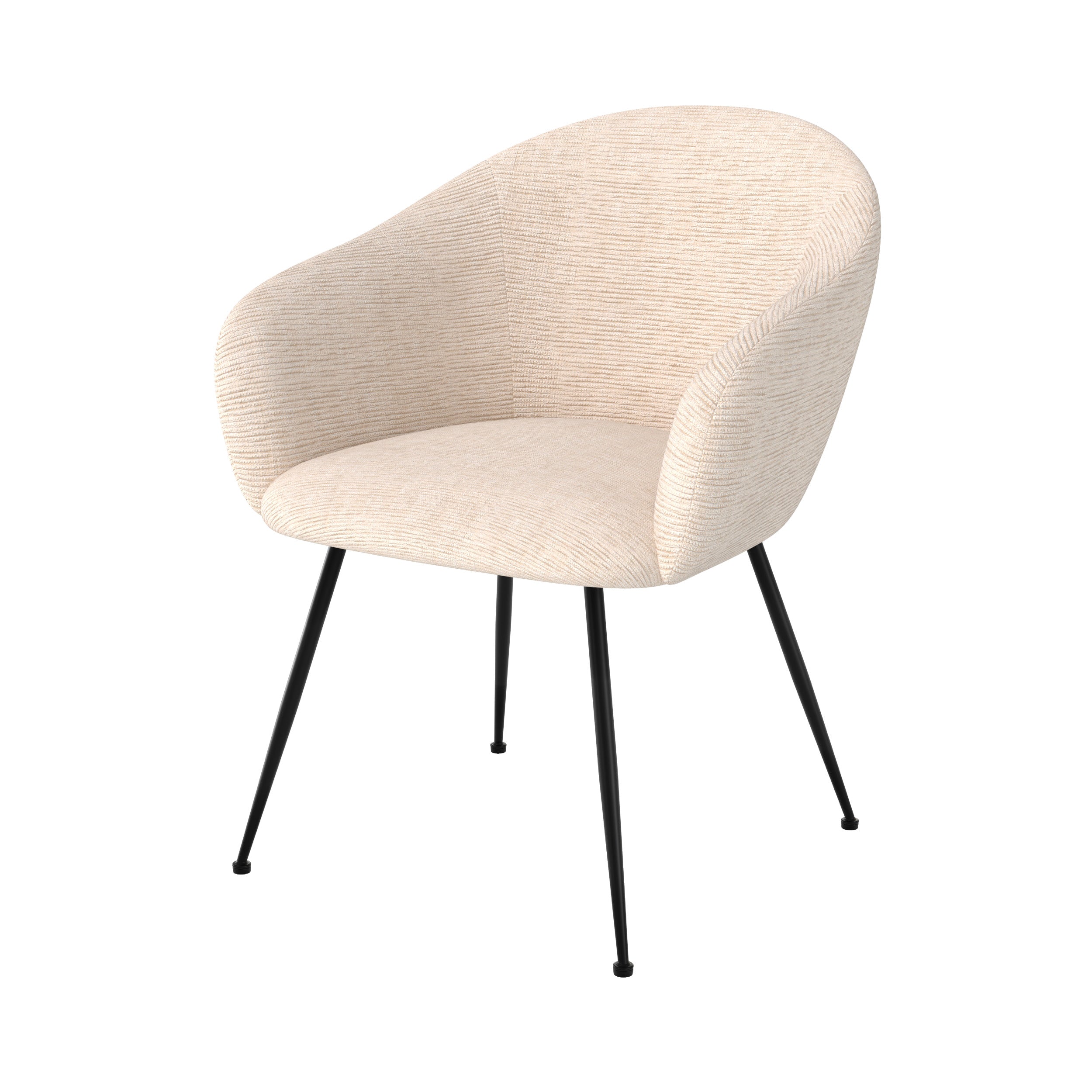 Fauteuil Socky en tissu blanc