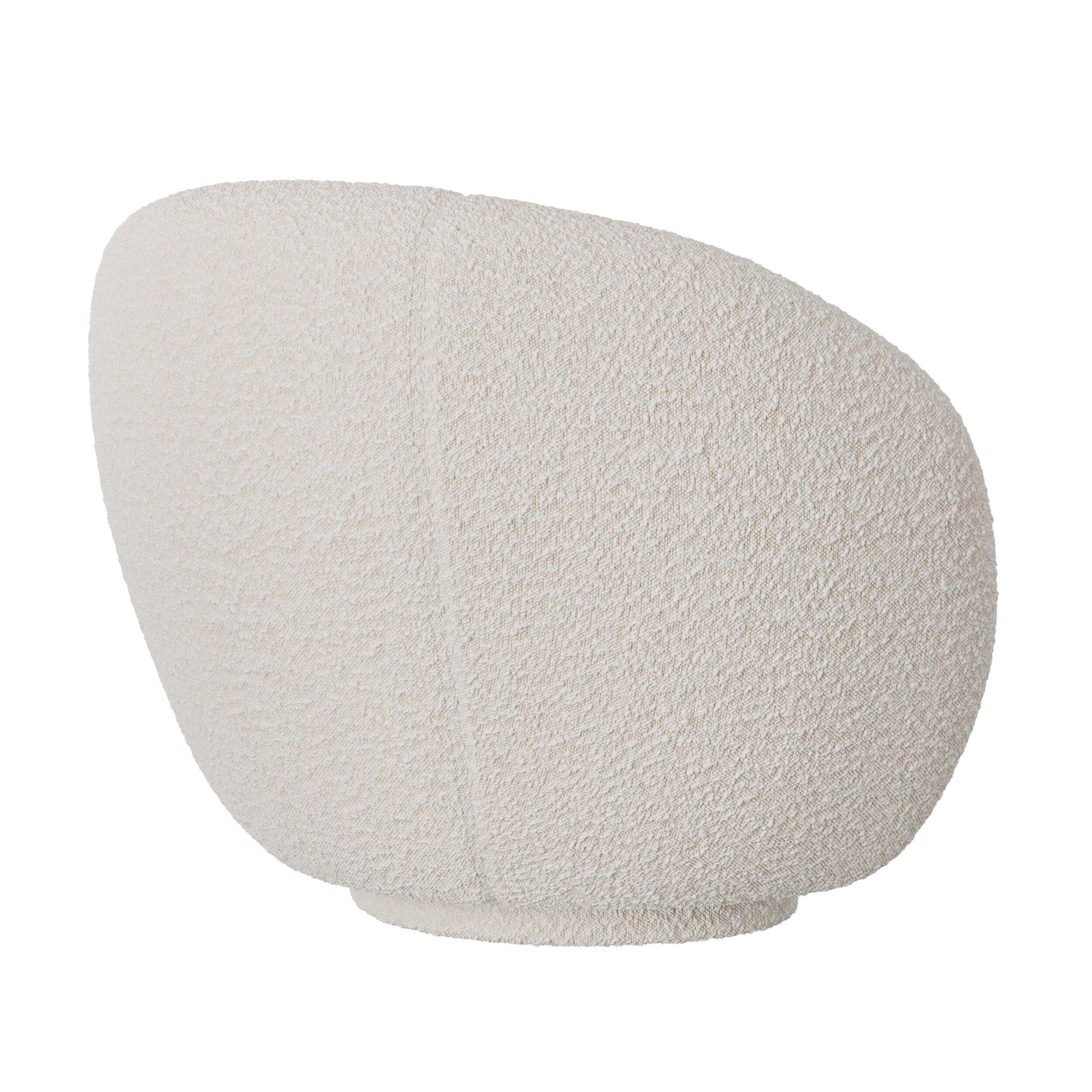 fauteuil tissu boucle blanc confortable naya