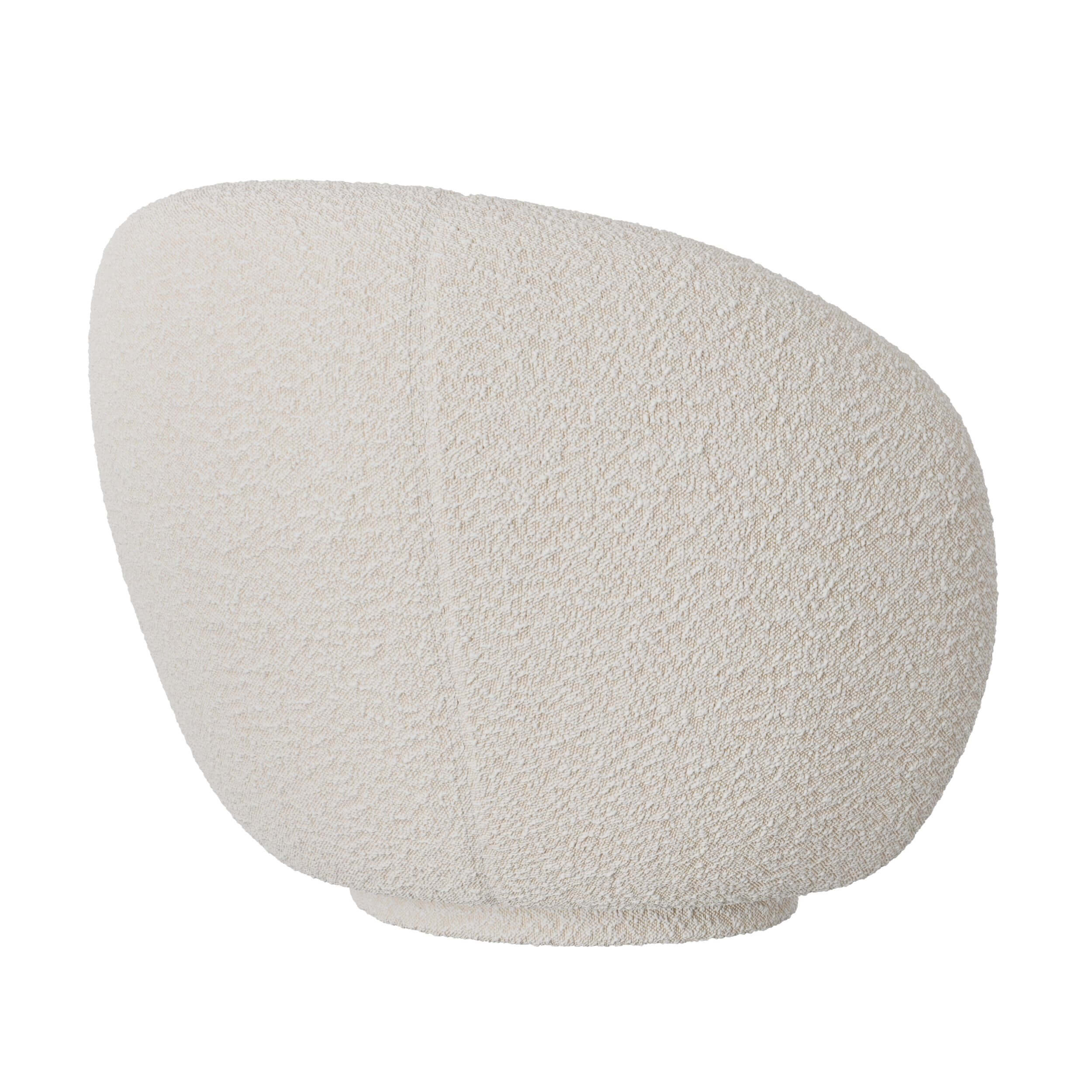 fauteuil tissu boucle blanc confortable naya