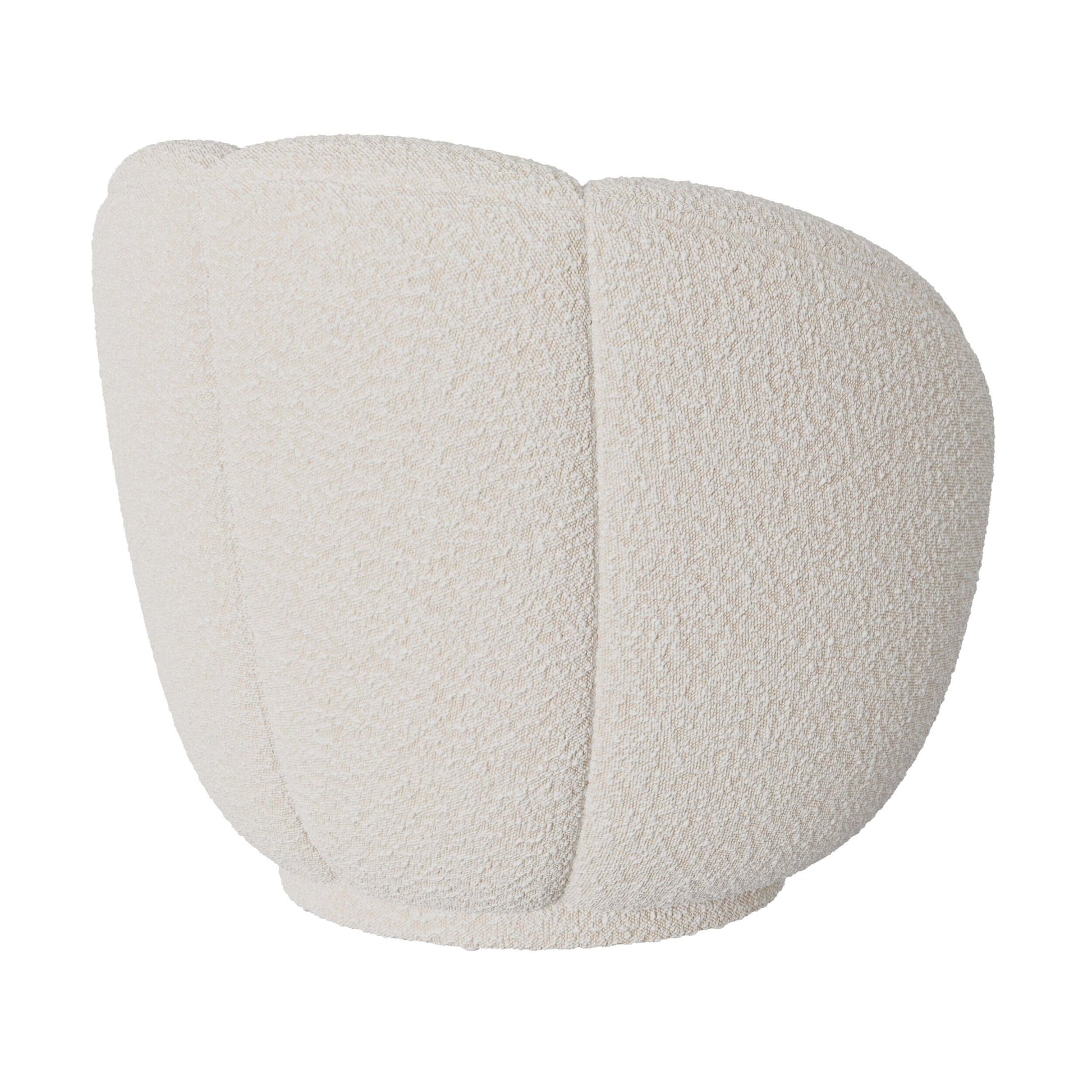 fauteuil tissu boucle blanc confortable yse