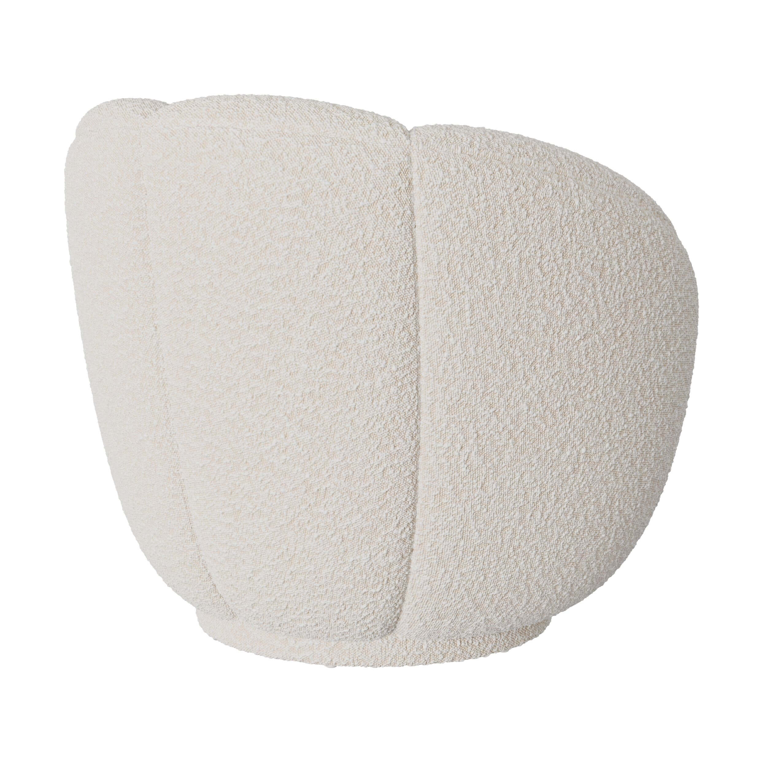 fauteuil tissu boucle blanc confortable yse