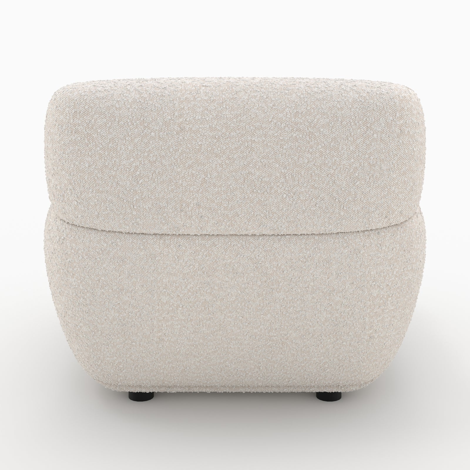 fauteuil tissu boucle blanc teddy design moelleux