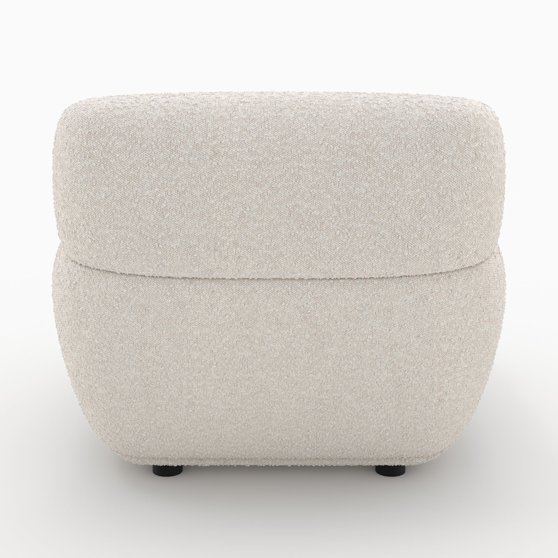 fauteuil tissu boucle blanc teddy design moelleux