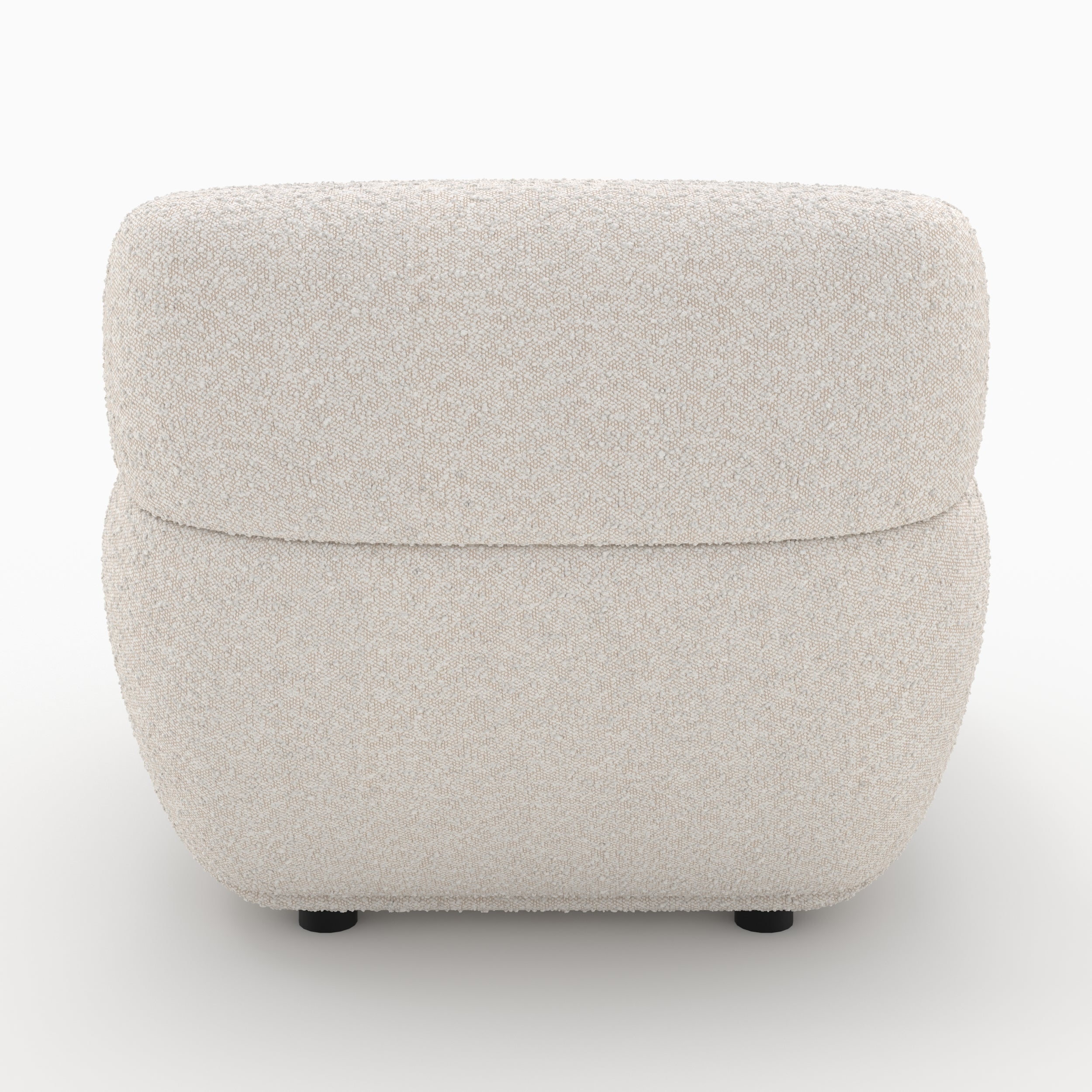 fauteuil tissu boucle blanc teddy design moelleux