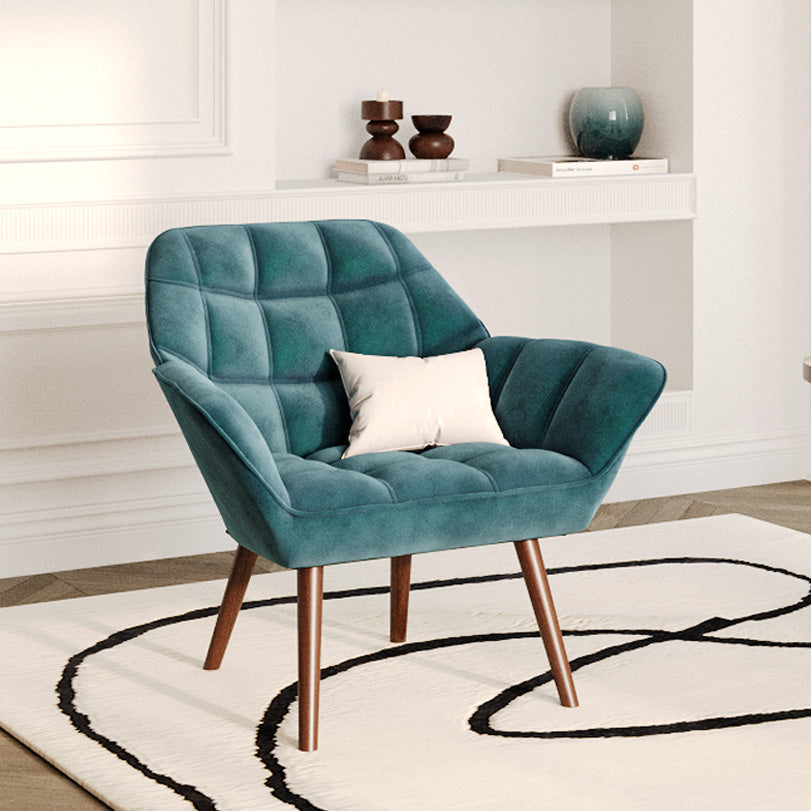 fauteuil velours bleu canard simba