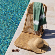 favignana chaise de palge pliable rotin naturel ugc