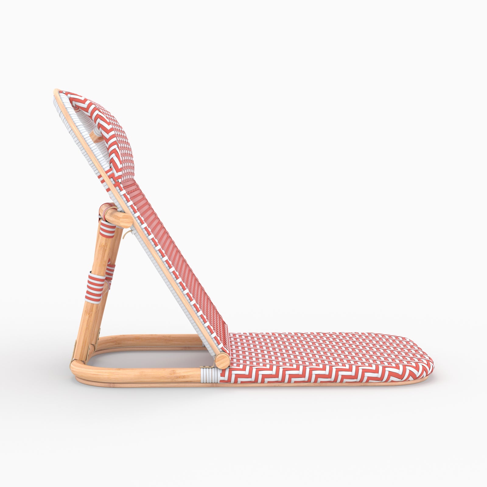 favignana chaise de plage orange pliante fond beige