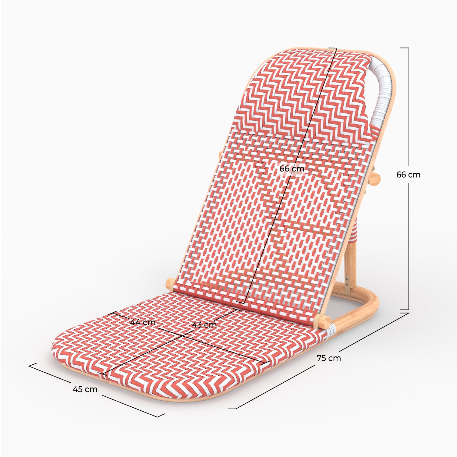 favignana chaise de plage pliante orange fond beige
