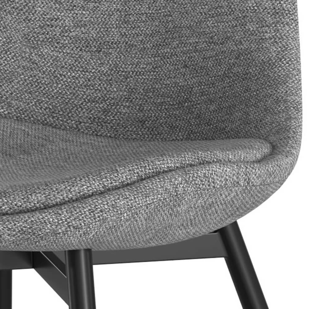 flippi chaise tissu gris fonce chine lot de 2 pieds metal