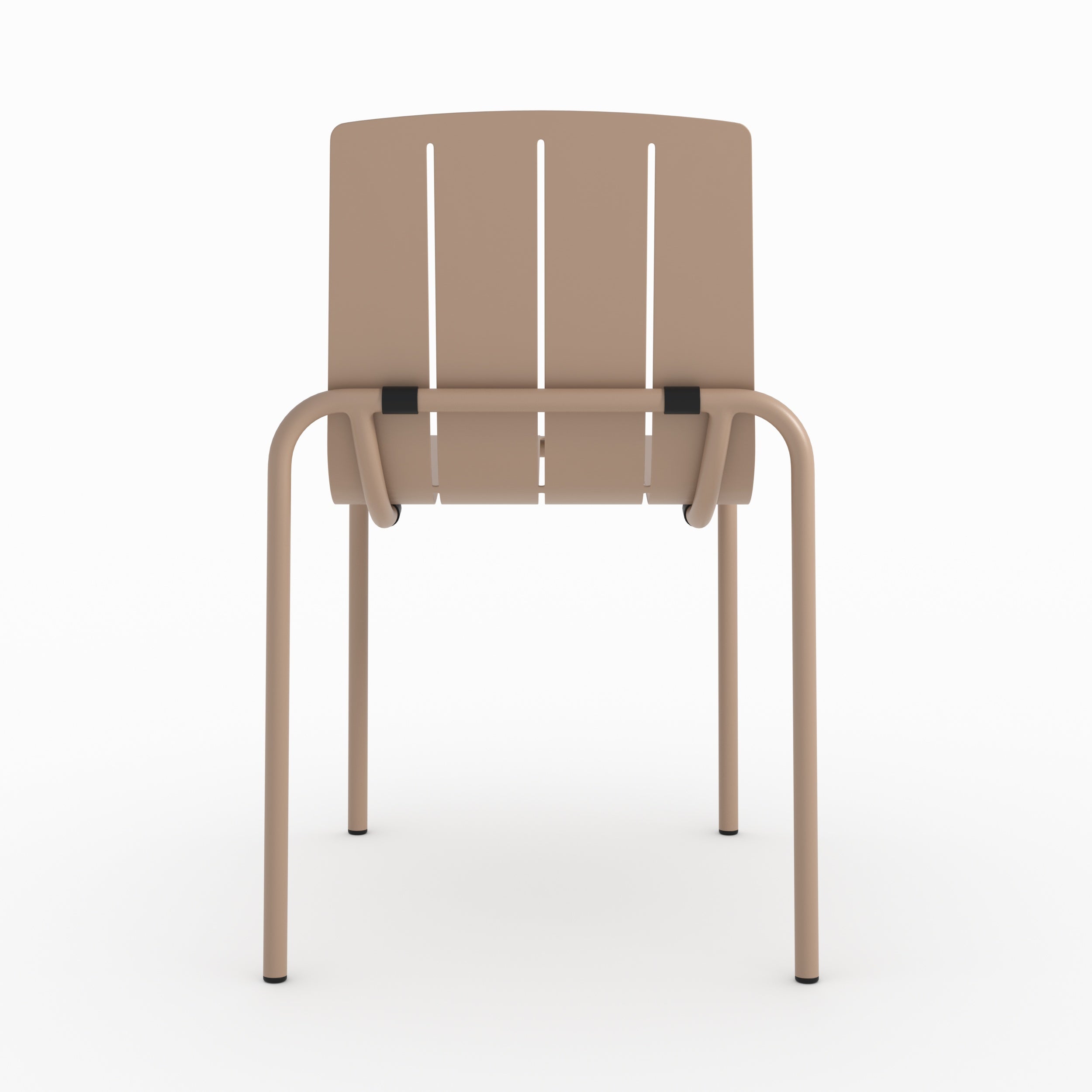 Lot de 2 chaises de jardin Suna en métal taupe