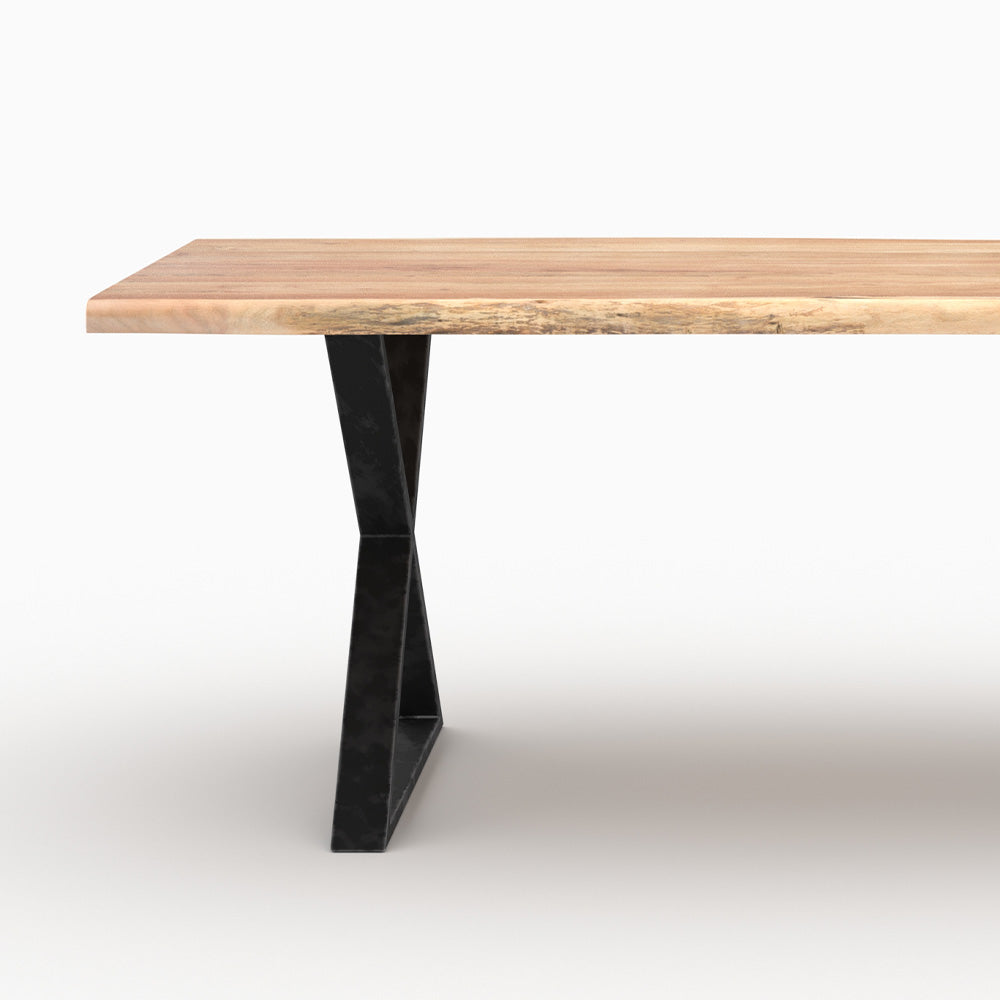 Table rectangulaire Gia en bois massif d'acacia 6 places