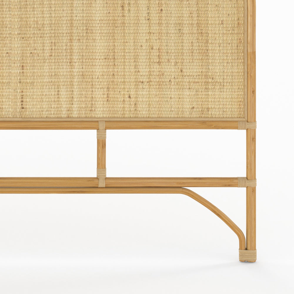 grace tete de lit en rotin naturel 180 cm