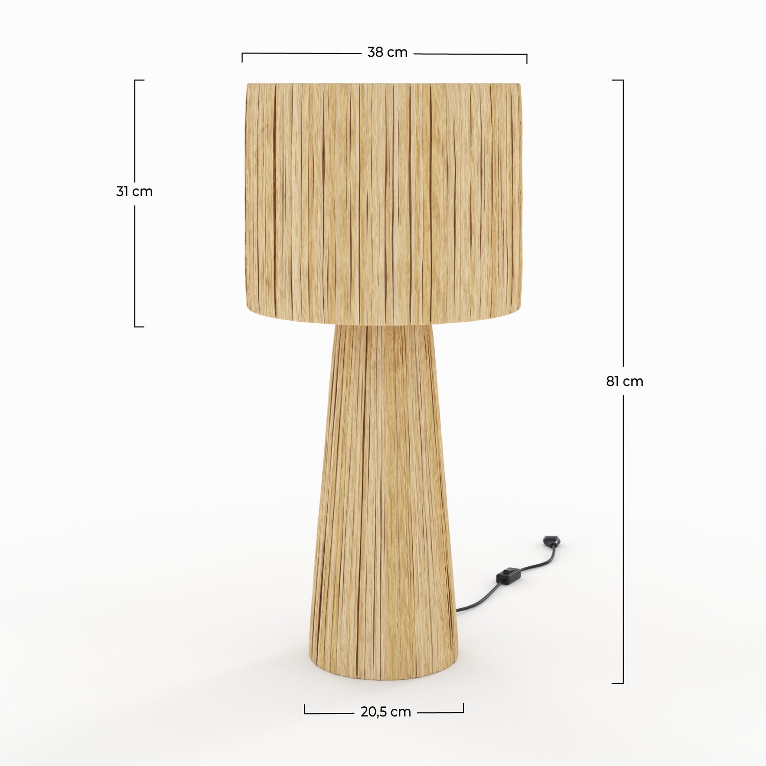 grande lampe decorative solea naturelle feuille palmier