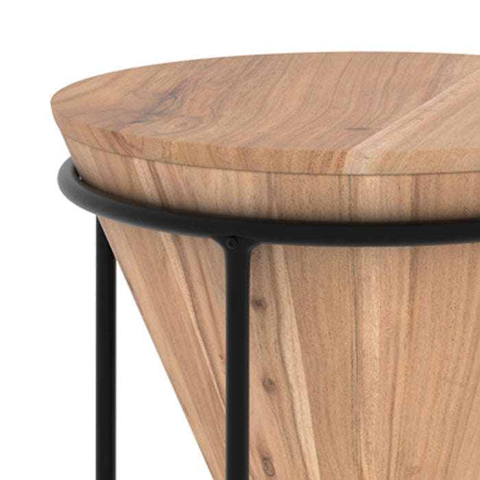 grande sellette mafana en bois d accacia et structure en metal