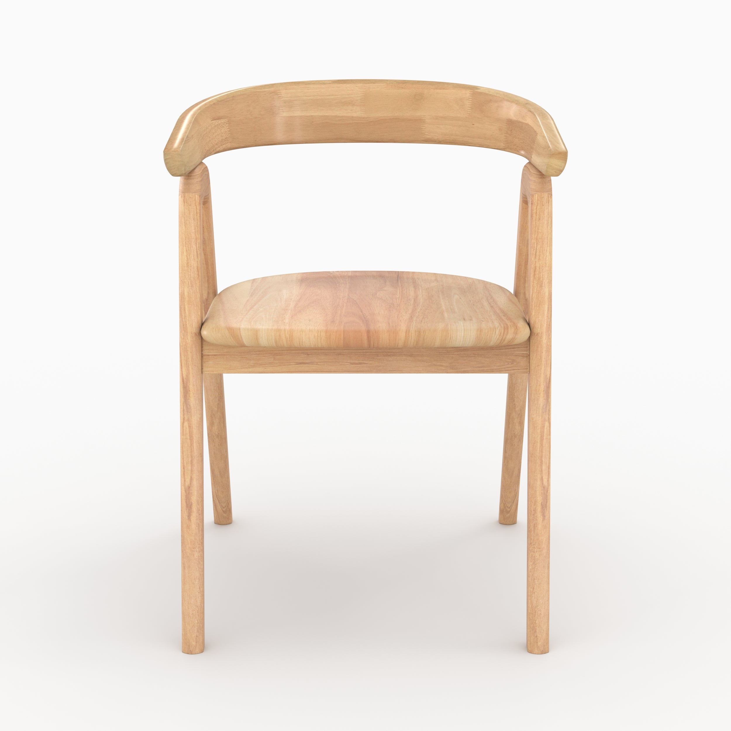 hawa chaise en bois d hevea clair avec accoudoirs