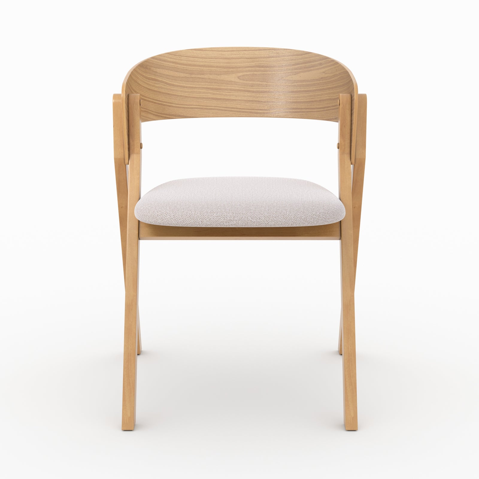 heloise chaise en bois d hevea et tissu beige