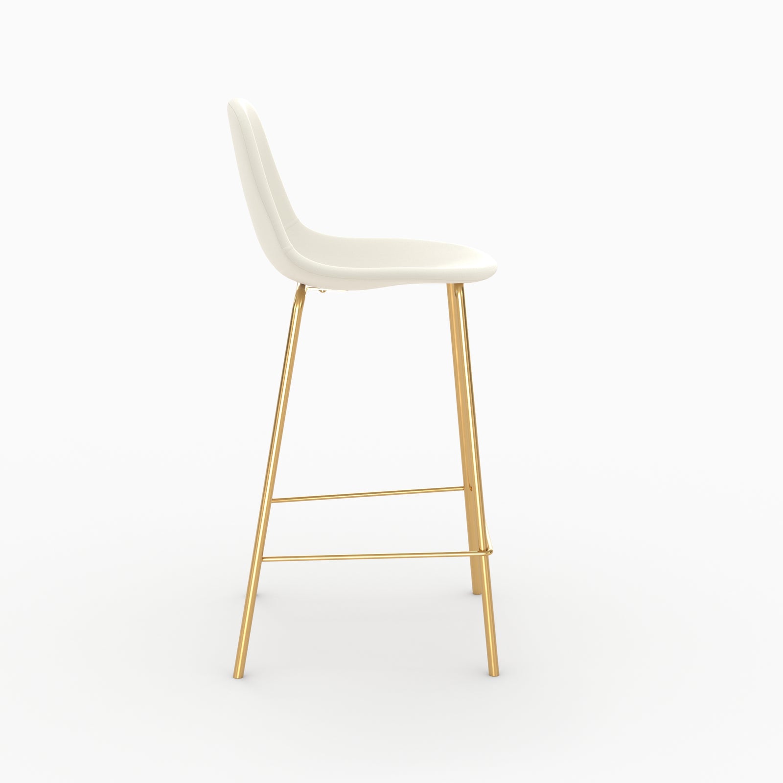 henrik chaise pour ilot central en cuir synthetique blanc
