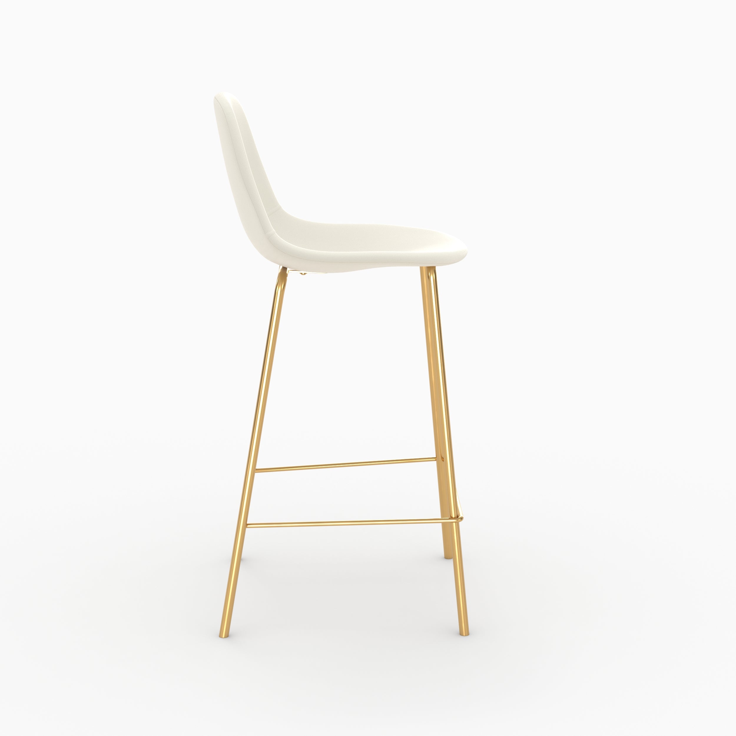 henrik chaise pour ilot central en cuir synthetique blanc