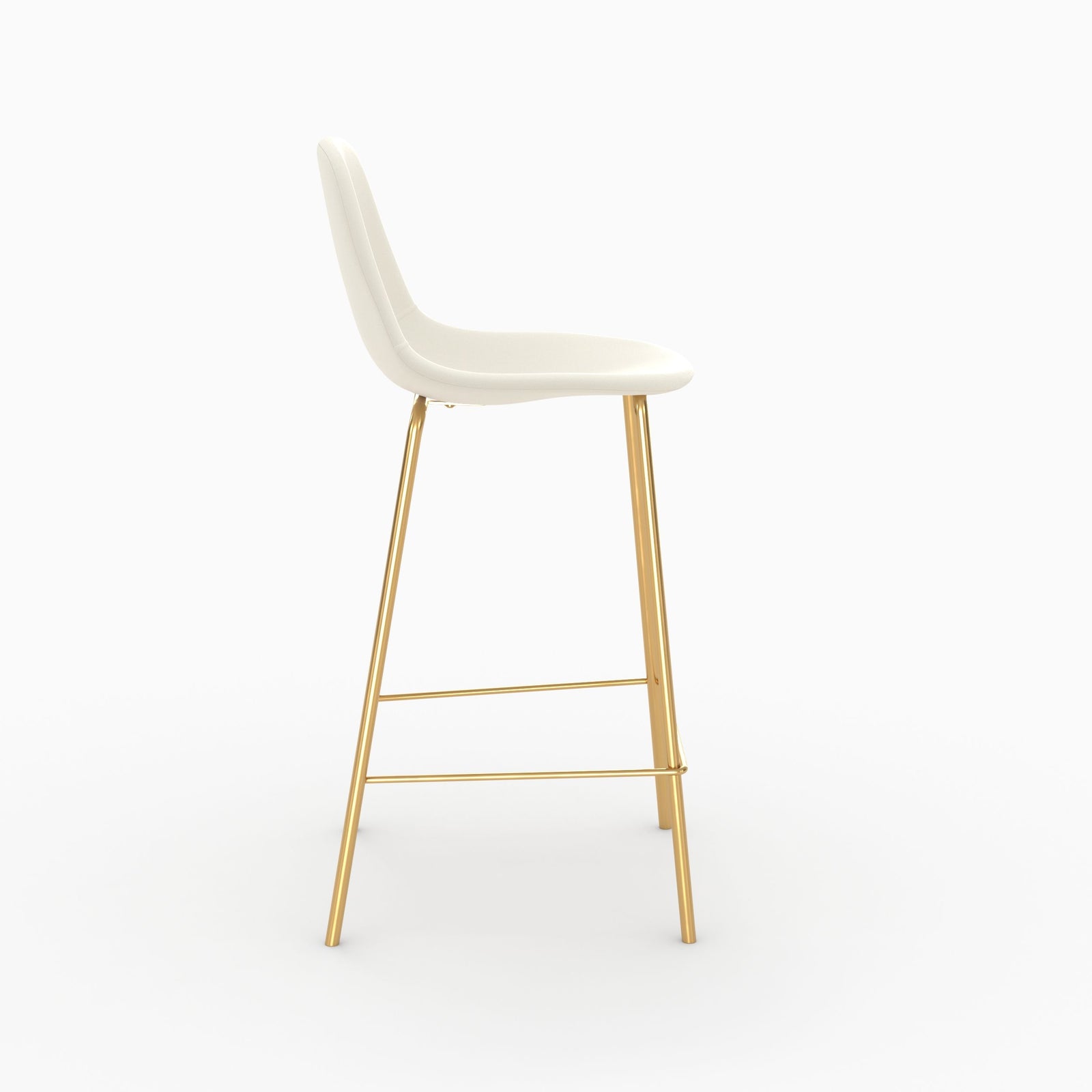 henrik chaise pour ilot central en cuir synthetique blanc