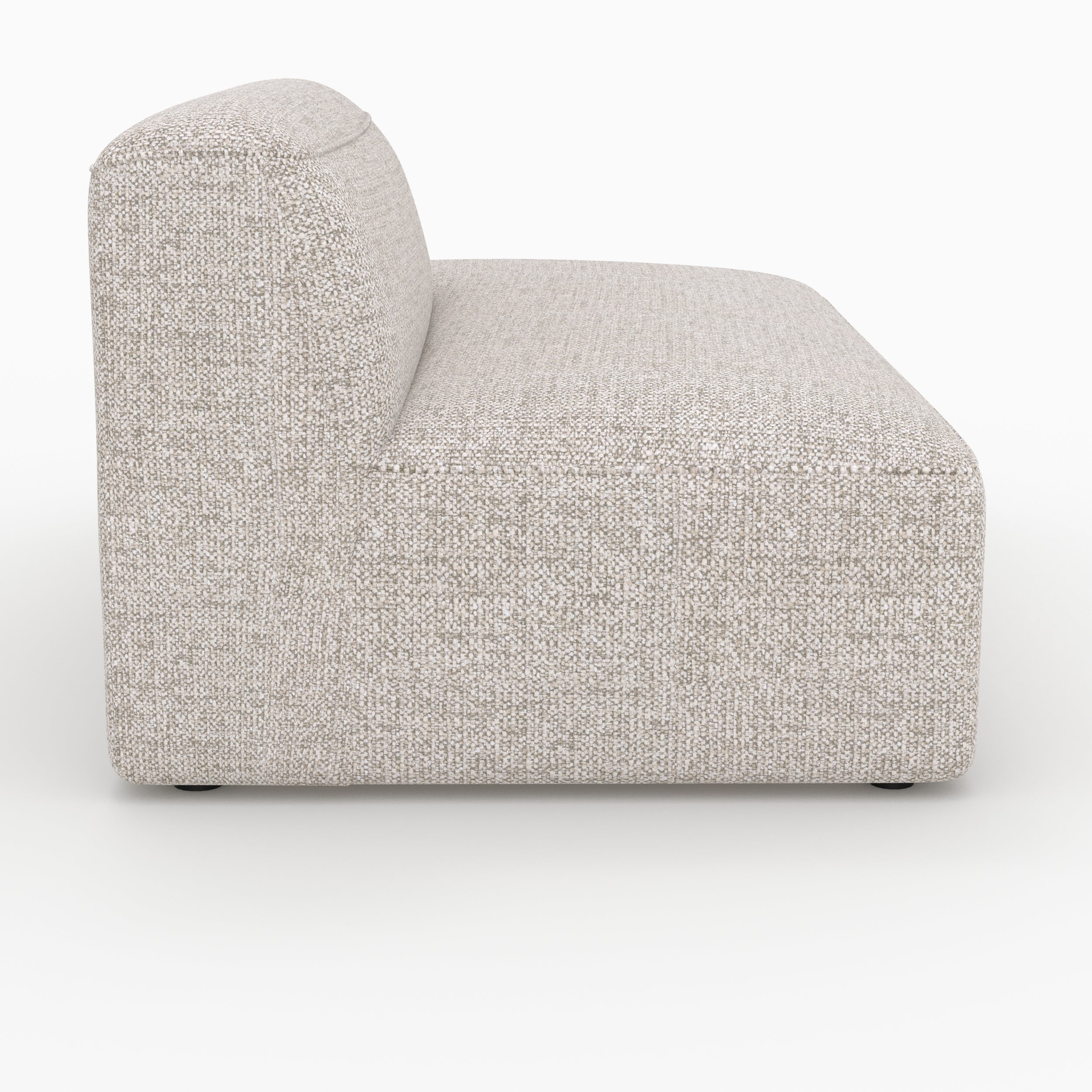 Méridienne con schienale a sinistra Hestia per divano modulare in tessuto beige