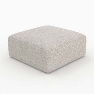 Pouf Hestia cuadrado para sofá modular en tela beige