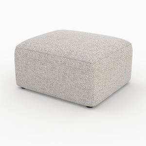 Pouf Hestia rectangular para sofá modular en tela beige