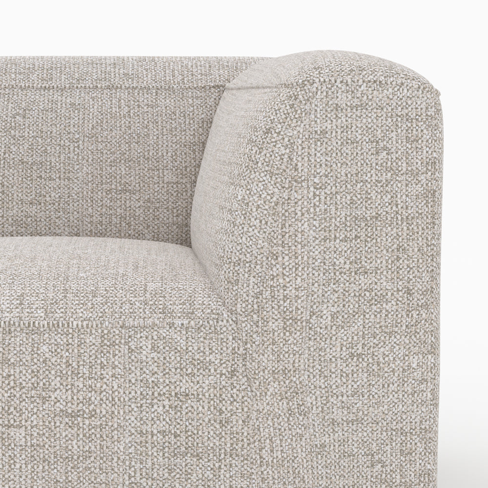Angolo intercambiabile Hestia per divano modulare in tessuto beige
