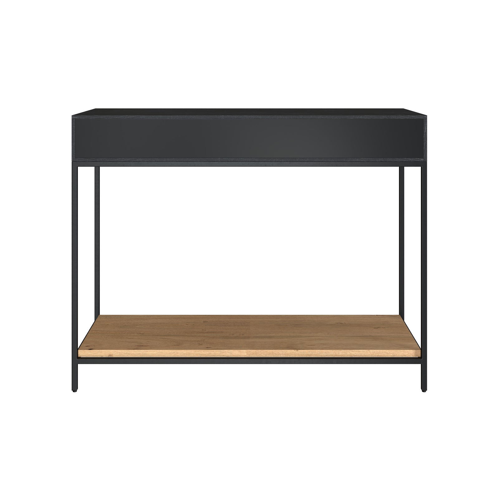 jackson console 2tiroirs bois acacia pieds metal