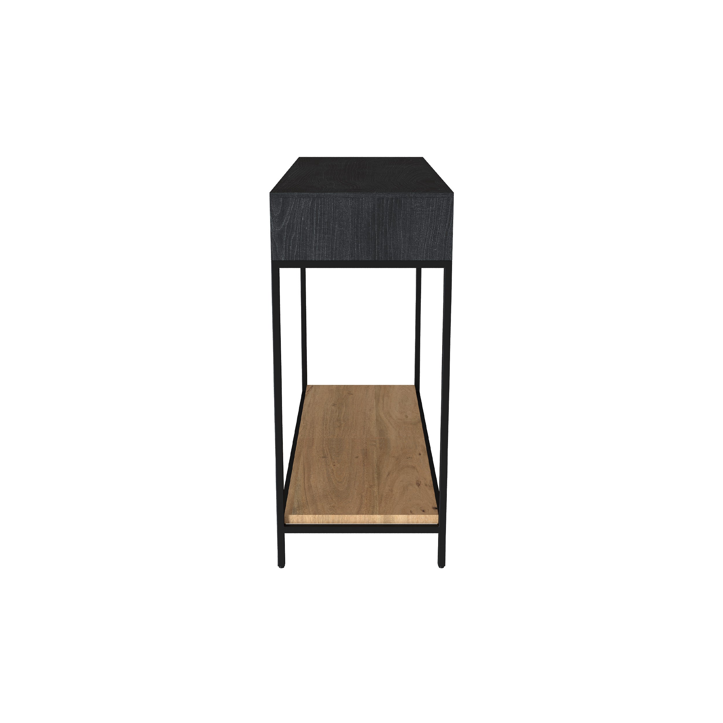 jackson console bois acacia pieds metal noir