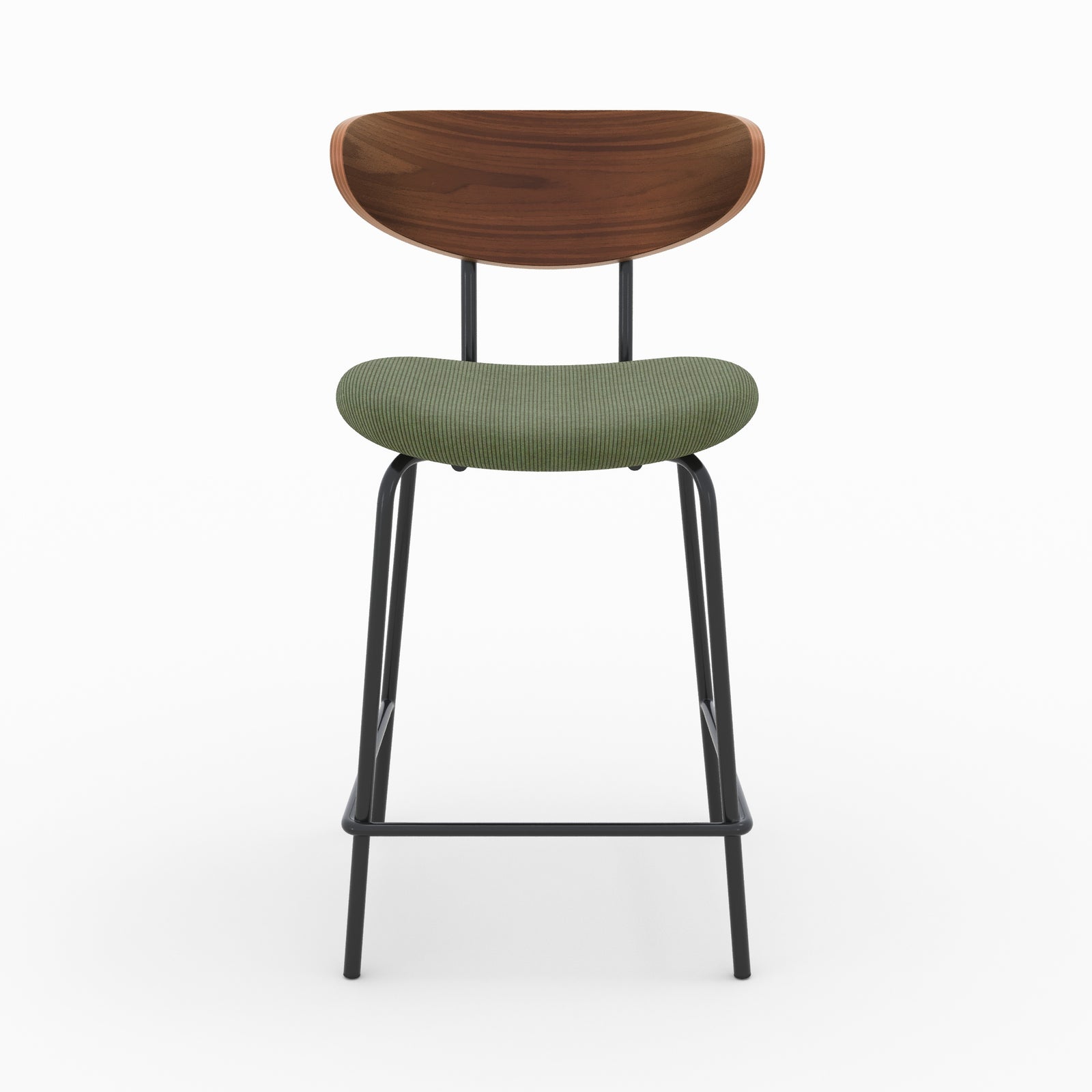 jade chaise pour ilot central en velours vert kaki dossier bois lot de 2 64