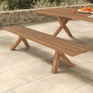 jardin banc 4 places bois de teck