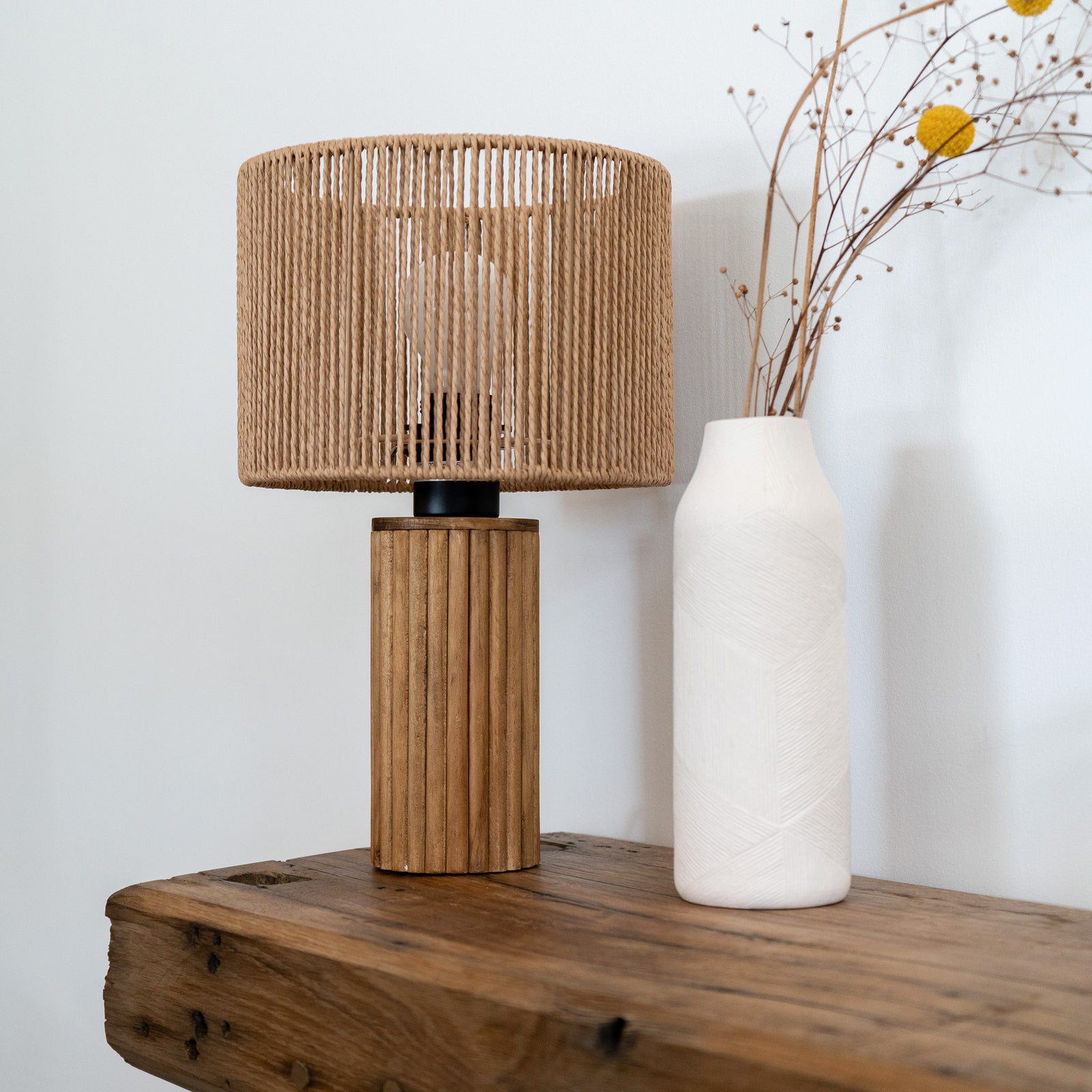 jolie lampe mira a poser papier corde bois