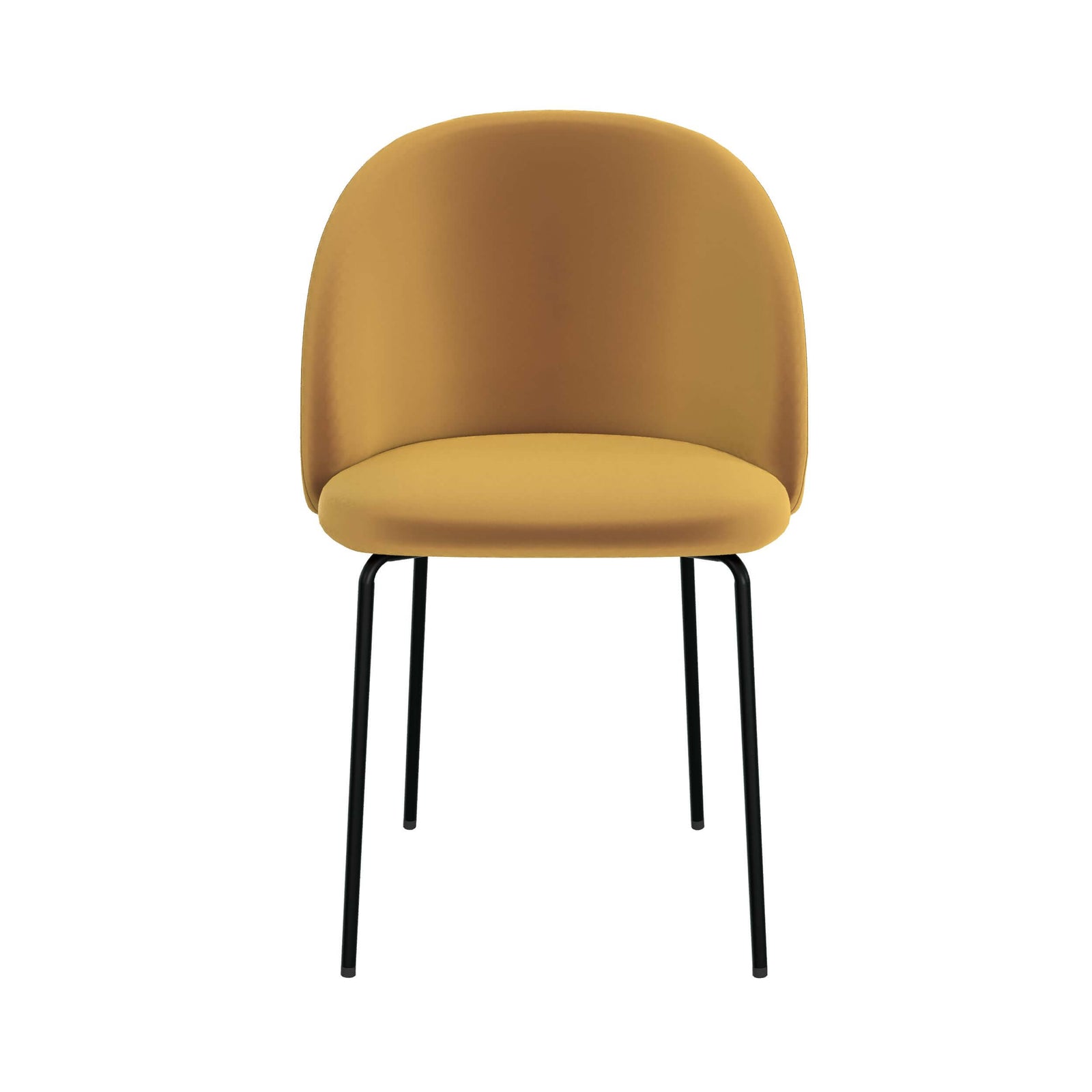 karl chaise en velours jaune moutarde lot de 2