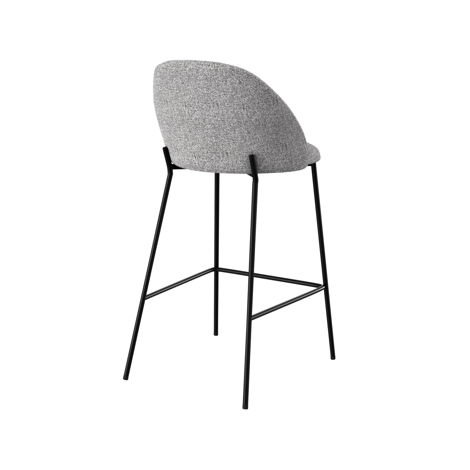 karl lot 2 chaises de bar tissu gris chine 66 cm