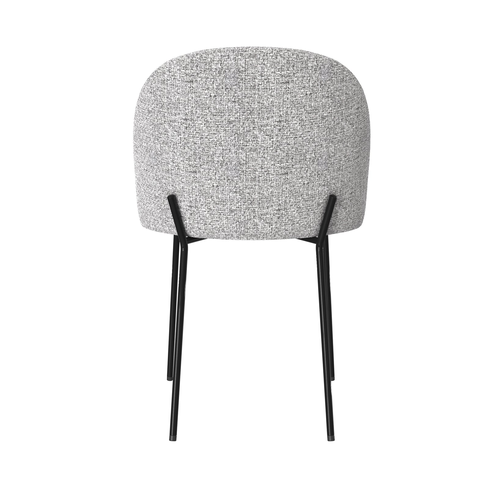 karl lot de 2 chaises en tissu gris chine clair